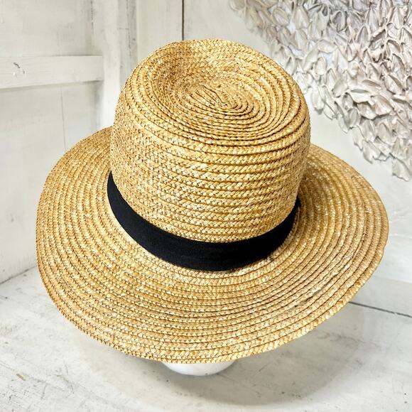 Lack of Color 100% Braided Straw Wide Brim Outdoor Sun Hat Beige One Size - Picture 3 of 7